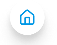 Home icon representing residential or domestic systems.